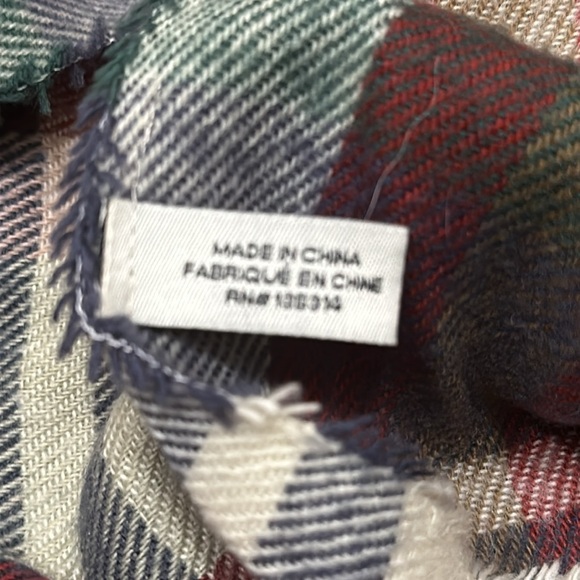 Quagga Red & Green Plaid Wrap Shawl - Picture 5 of 6